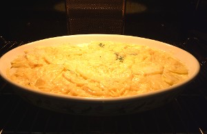 In the oven